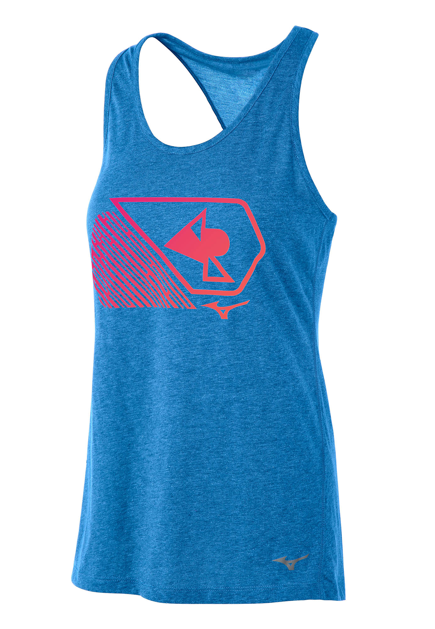 Ghost Mannequin photograph of Mizuno women's teal volleyball cotton tank
